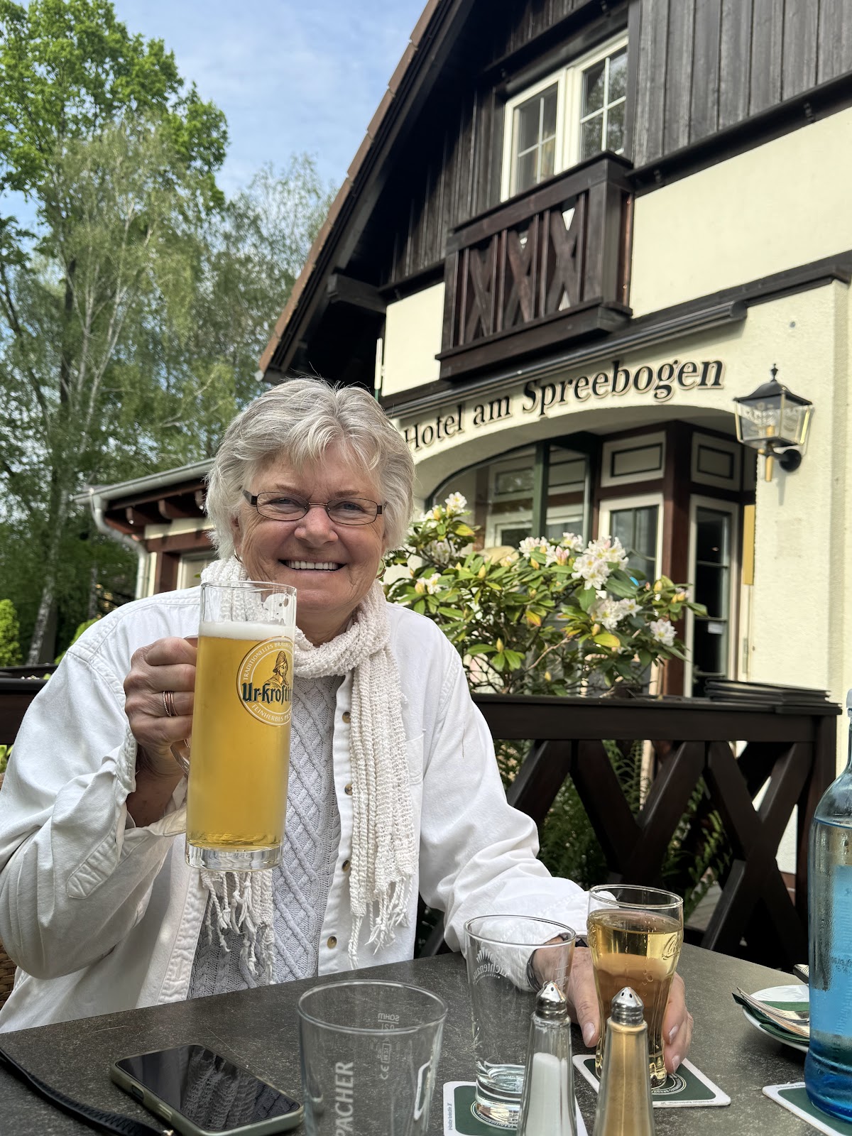 Drink stop during the Spreewald part of the trip
